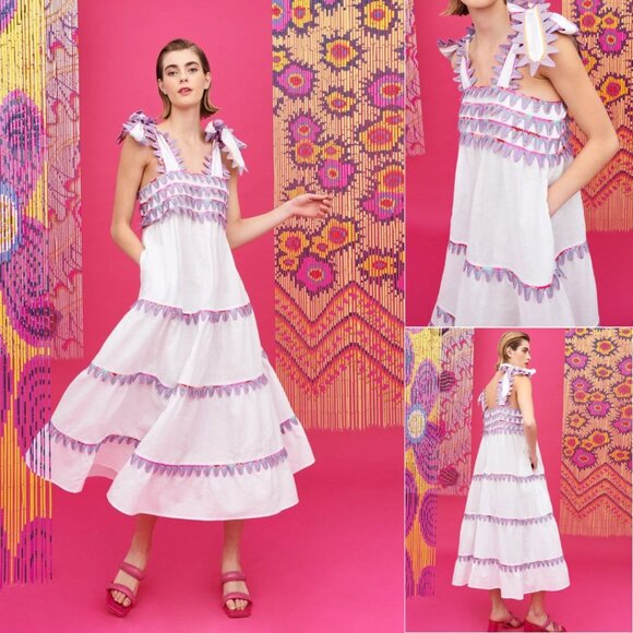 NWT CeliaB Kelly Dress White L - Picture 9 of 9